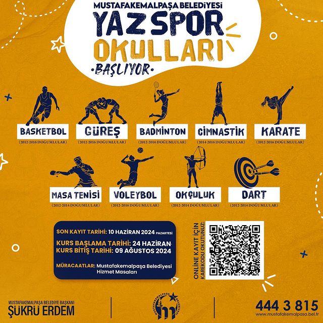 Mustafakemalpaşa'da Yaz Spor Okulları Başlıyor