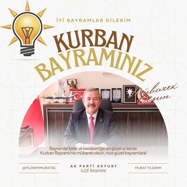 Akyurt Ak Parti İlçe Başkanlığı'ndan Bayram Mesajı