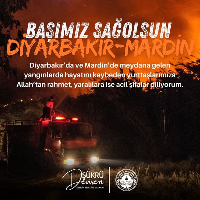 Diyarbakır ve Mardin'de Meydana Gelen Yangınlar