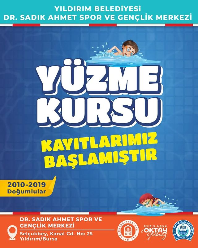  Yıldırım Belediyesi Spor Kulübü'nden Yüzme Kursu Duyurusu 