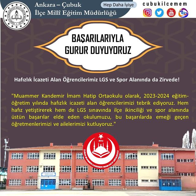 İlçedeki İmam Hatip Ortaokulu Öğrencilerinden Başarı Öyküsü