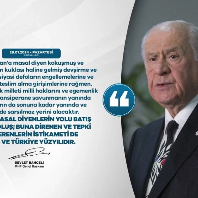 Devlet Bahçeli: Türkiye Milli Haklarını ve Egemenlik Hukukunu Kararlılıkla Savunacak