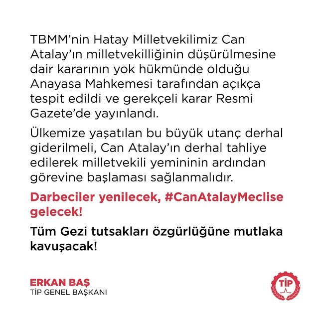 Anayasa Mahkemesi TBMM Kararını Yok Hükmünde Saydı