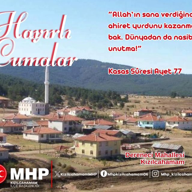 MHP Kızılcahamam İlçe Başkanlığı'ndan Cuma Mesajı