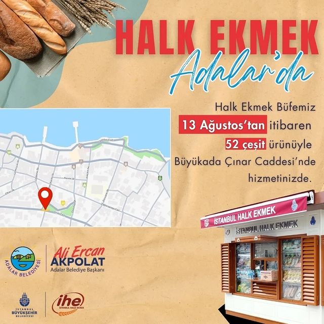 Adalar'da Halk Ekmek Büfesi Açıldı