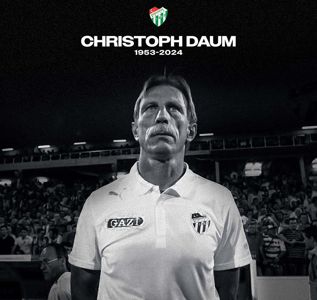 Bursaspor Kulübü, Christoph Daum'un Vefatını Derin Bir Üzüntü İle Öğrendi