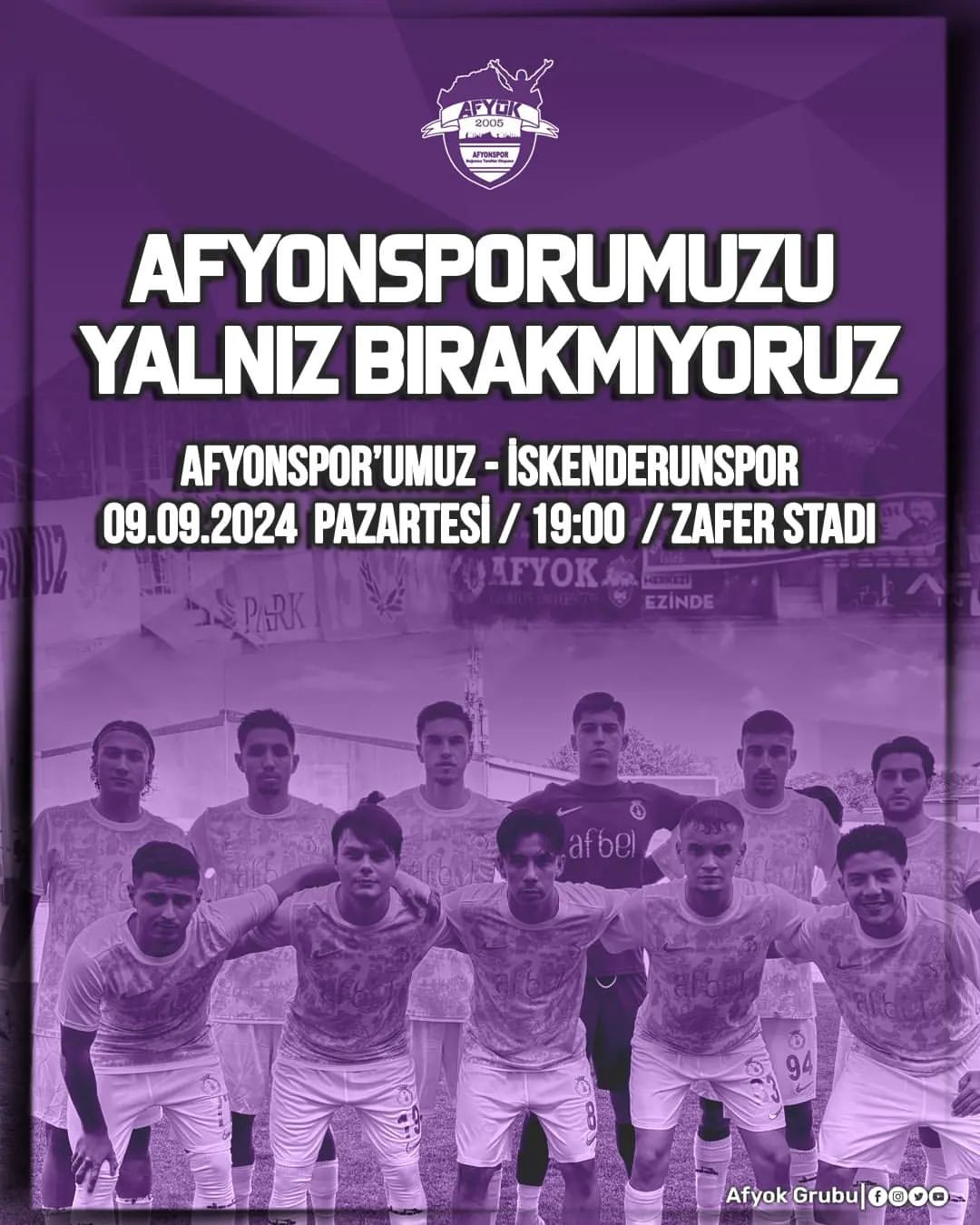 Afyonspor Taraftarları Takımlarına Sahip Çıkıyor