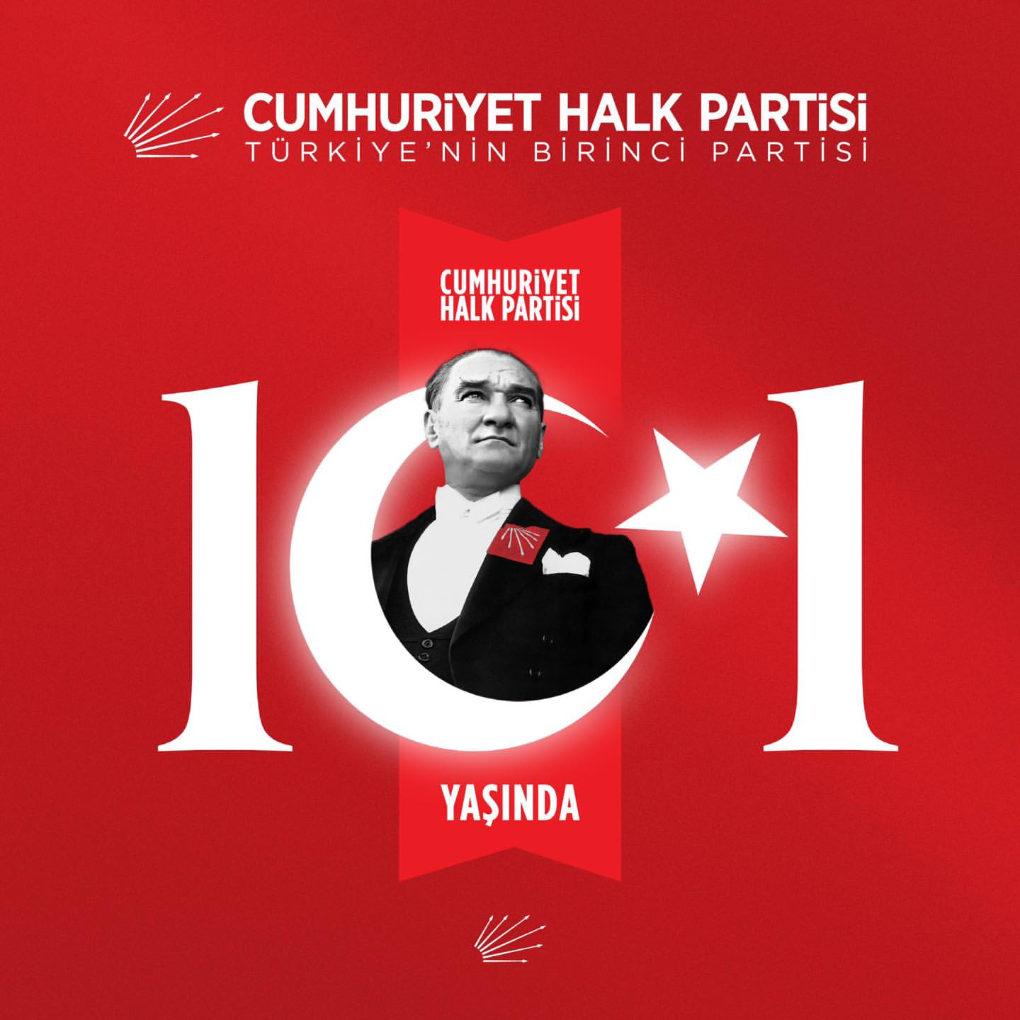 CHP'nin 101. Kuruluş Yıldönümü Coşkuyla Kutlandı