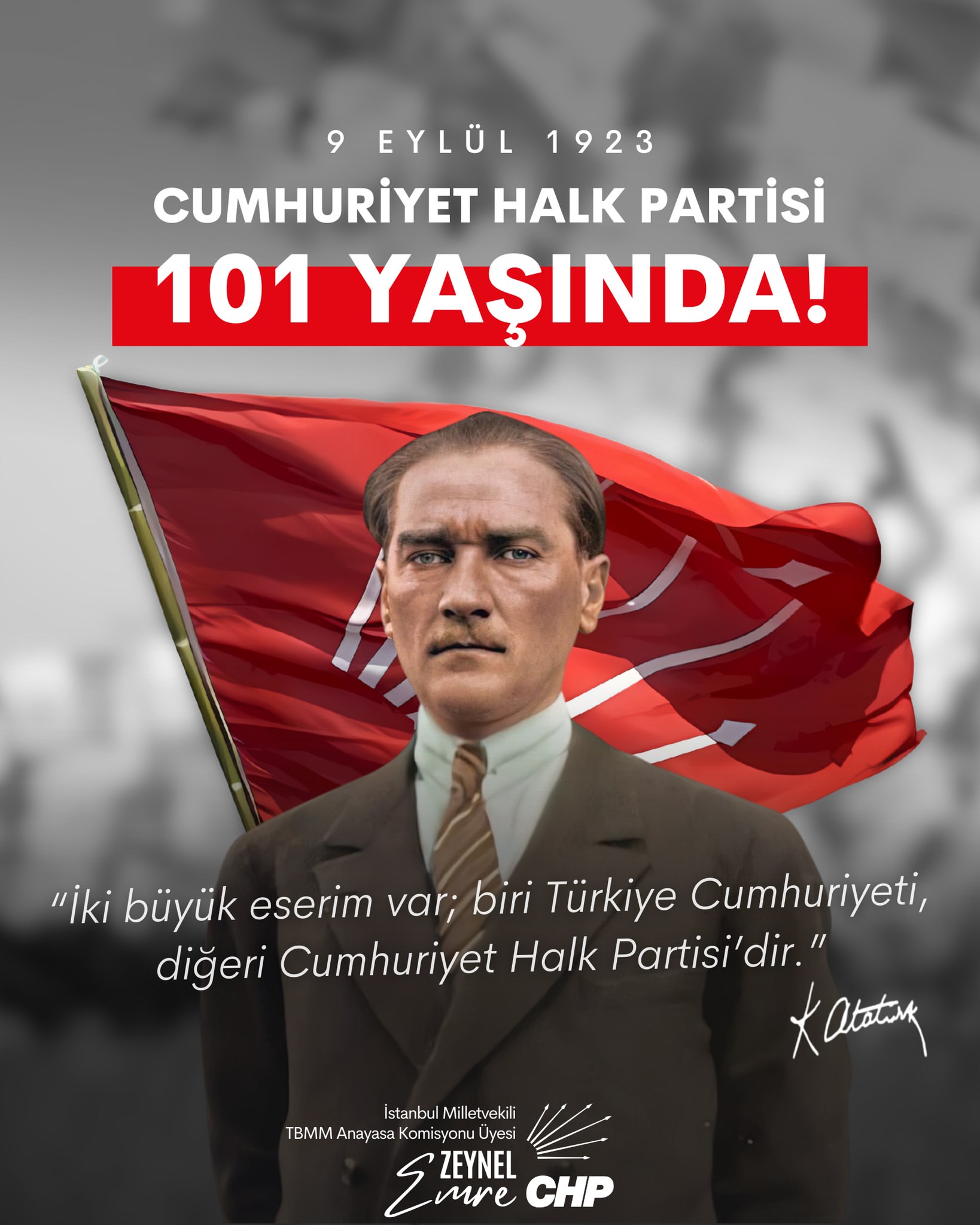 Cumhuriyet Halk Partisi 101. Yaşını Kutluyor