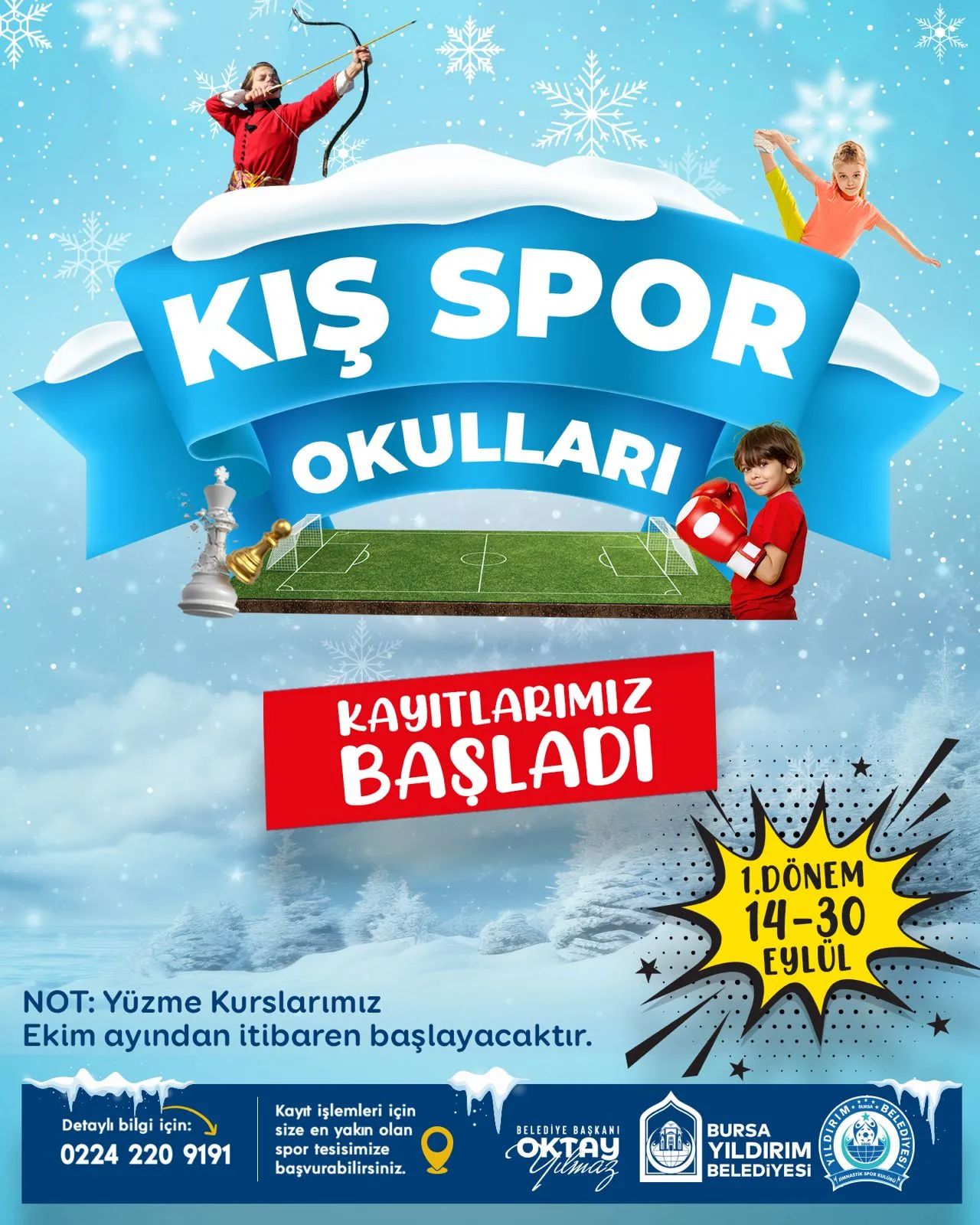 Yıldırım Belediyesi Spor Kulübü Kış Spor Okulları Kayıtlarına Başladı