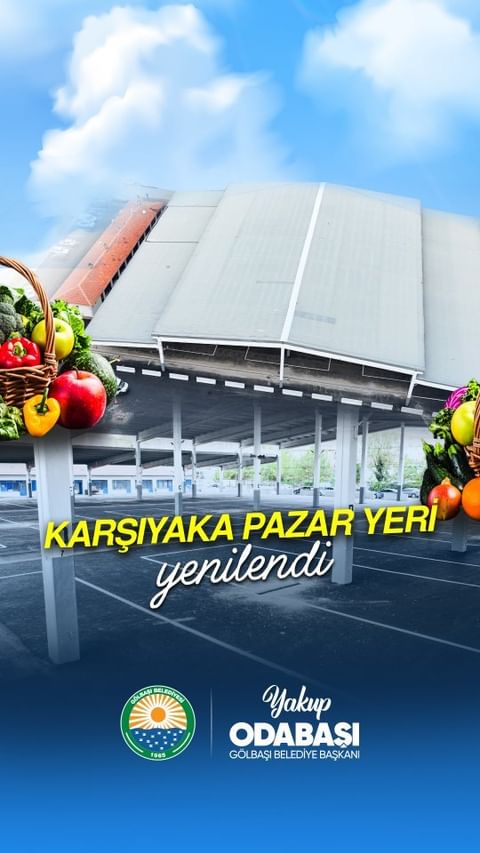 Gölbaşı Belediyesi Karşıyaka Semt Pazarı'nı Yeniliyor