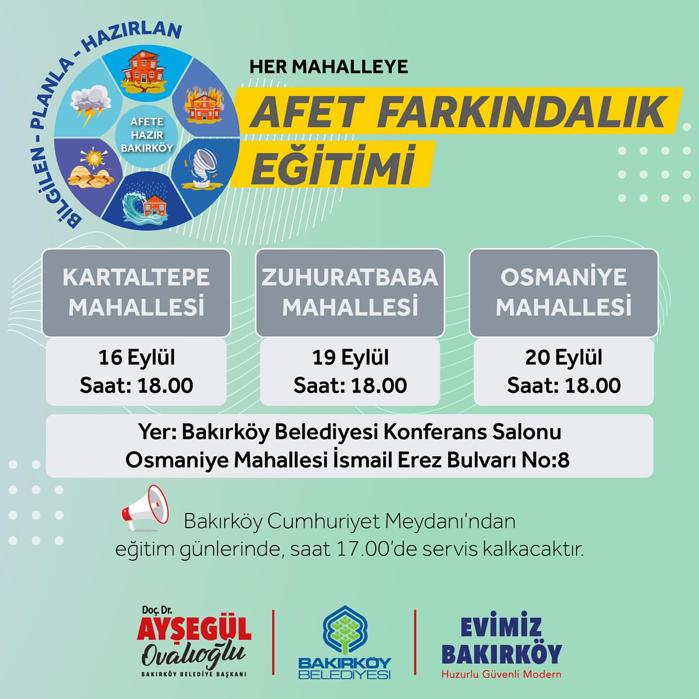 Bakırköy Belediyesi, Afetlere Karşı Farkındalık Oluşturmak Amacıyla Mahalle Sakinlerini Bir Araya Getiriyor