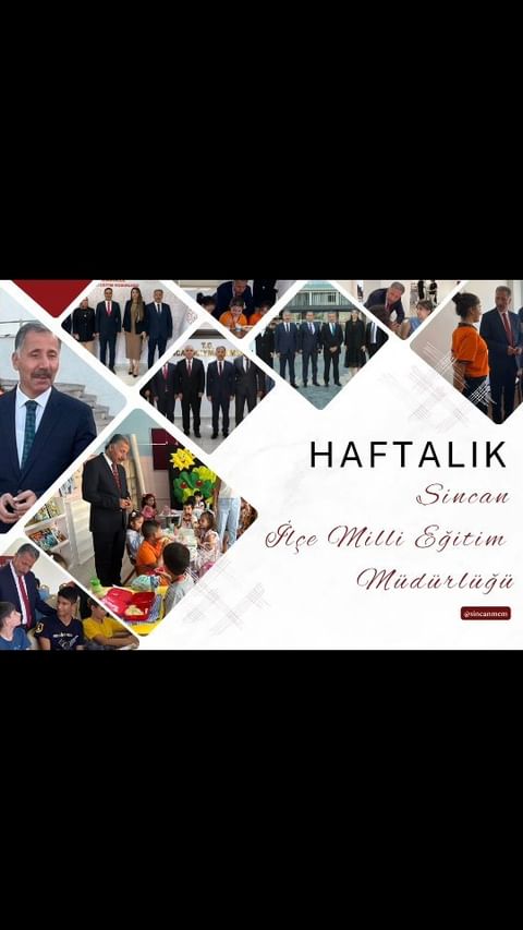 Sincan İlçe Milli Eğitim Müdürlüğü'nden Haftalık Eğitim Etkinlikleri Duyurusu