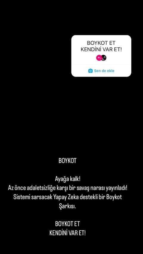 Ayağa Kalk! Boykot Şarkısı Topluma Adalet Çağrısı Yapıyor