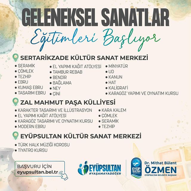 Geleneksel Sanatlar Alanında Yeni Eğitim Programları Başlatılıyor