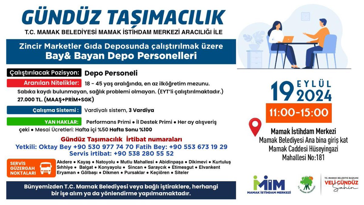 Gündüz Taşımacılık Gıda Deposunda Personel Alımı Yapacak