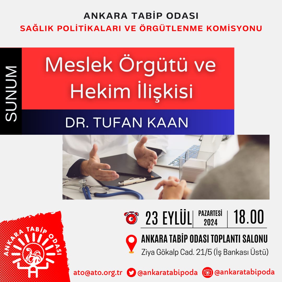 Ankara Tabip Odası’nda 