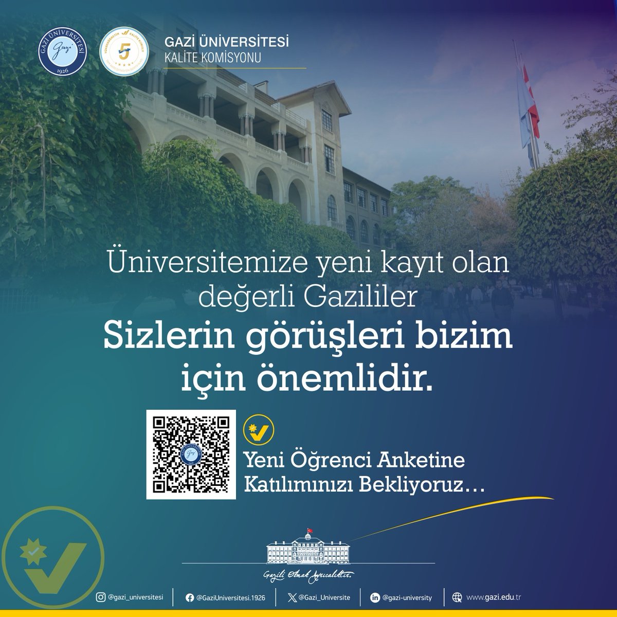 Yeni Öğrencilerin Anket Katılımı Bekleniyor