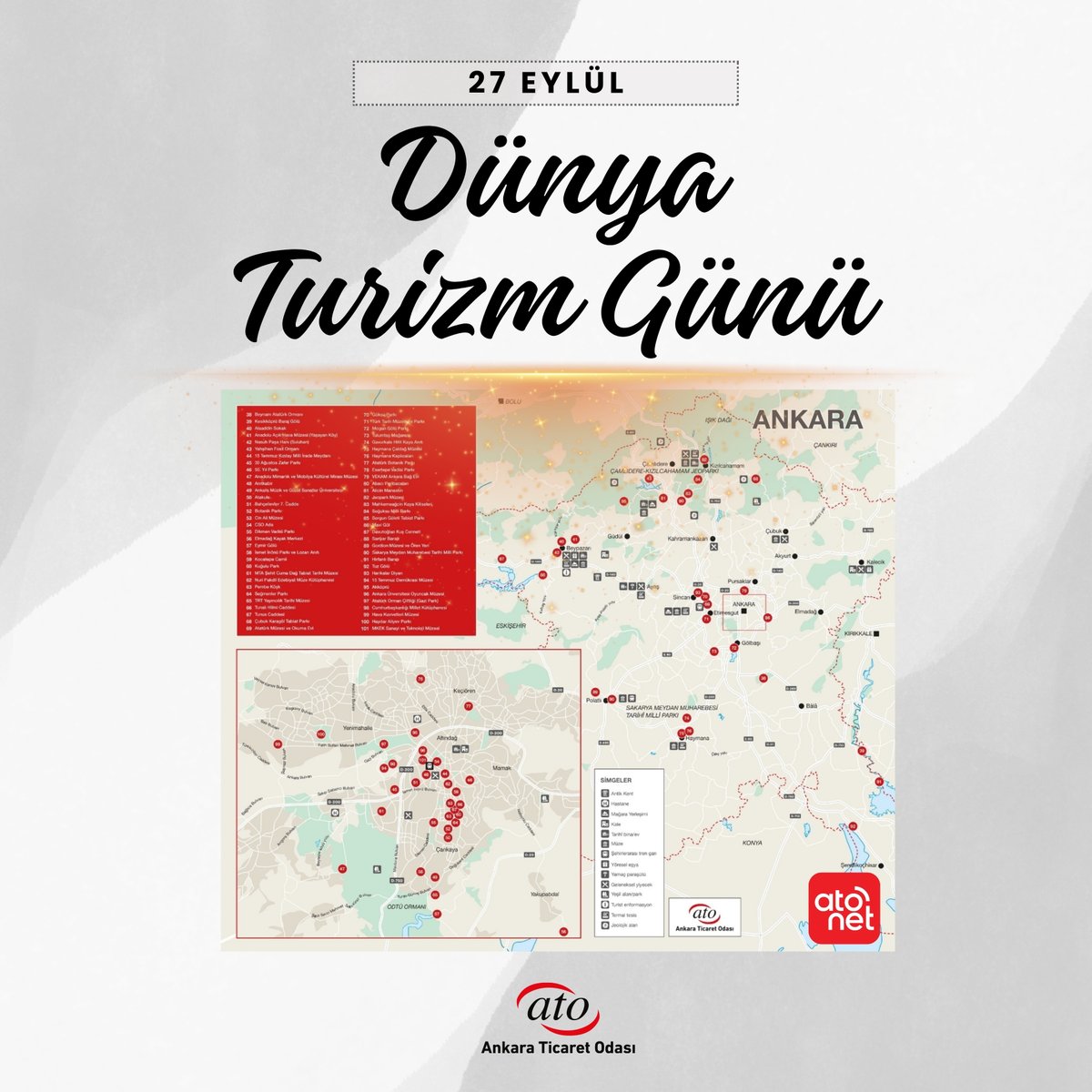 Dünya Turizm Günü'nde Ankara'nın Güzellikleri Tanıtılıyor