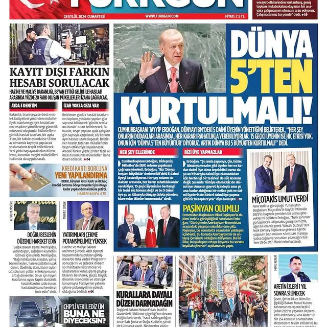 Akyurt MHP İlçe Başkanlığı, Türkgün Gazetesinin 28 Eylül 2024 Cumartesi Baskısını İnceledi