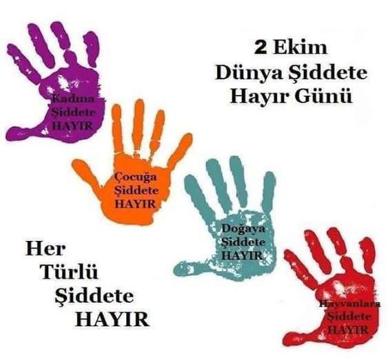 Politikacılar 2 Ekim Dünya Şiddete Hayır Günü'nde Şiddet Karşıtı Mesaj Verdi