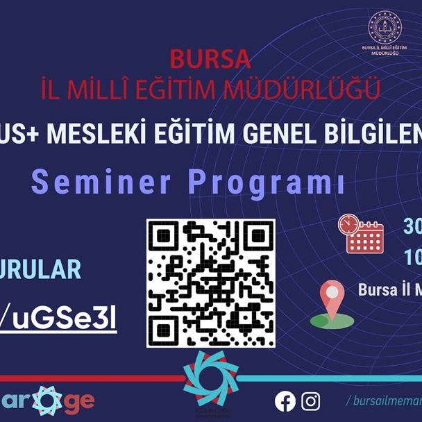 Bursa İl Milli Eğitim Müdürlüğü ARGE Birimi Erasmus Mesleki Eğitim Semineri Düzenliyor