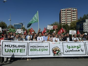 Ankara'da Filistin Destek Yürüyüşü Düzenlendi