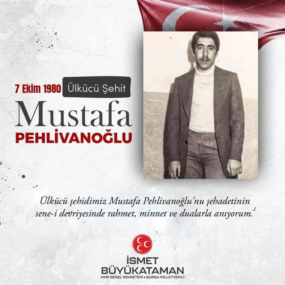 Ülkücü Şehit Mustafa Pehlivanoğlu Anılıyor