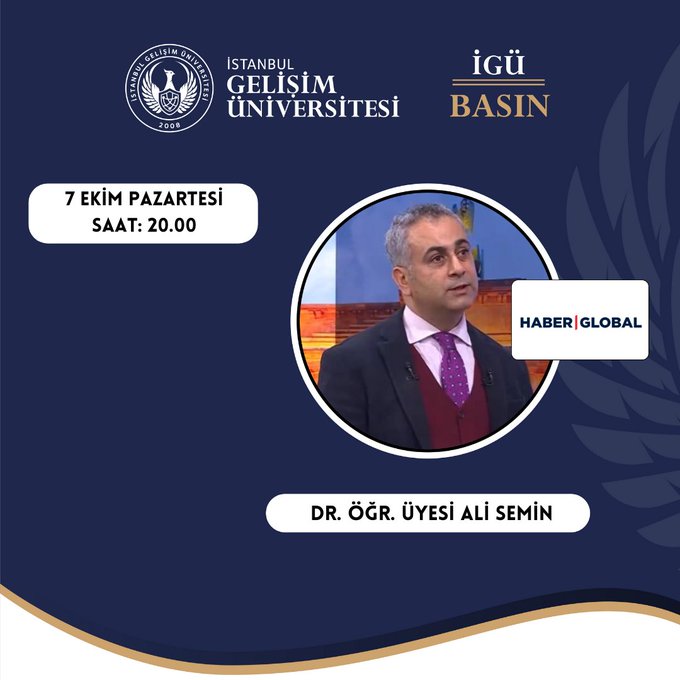 Dr. Ali Semin, Lübnan'daki İsrail saldırıları ve Ortadoğu'daki gelişmeler hakkında konuşacak