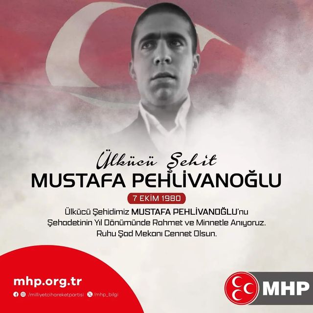 Ülkücü Şehit Mustafa Pehlivanoğlu Anılıyor