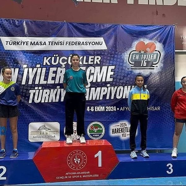 Bursa Büyükşehir Belediyesporlu Genç Masatenisçi Emine Aydınay Türkiye İkincisi Oldu