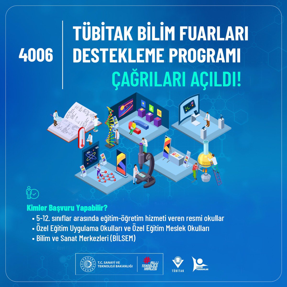 TÜBİTAK Bilim Fuarı Destekleme Programlarına Başvurular Başladı