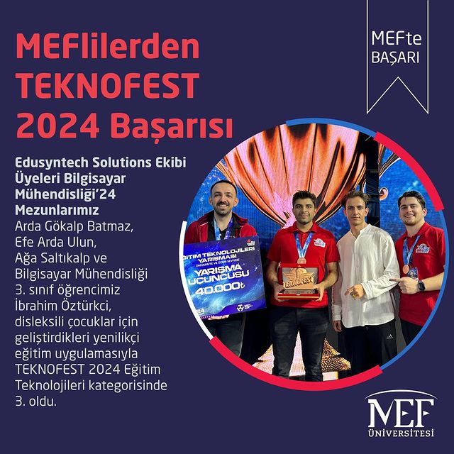 MEF Üniversitesi Öğrencileri Disleksili Çocuklar İçin Eğitim Uygulaması Geliştirdi