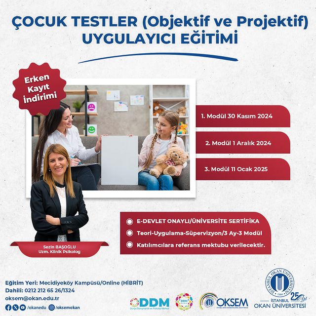 Çocuk Testleri Uygulayıcı Eğitimi Başlıyor