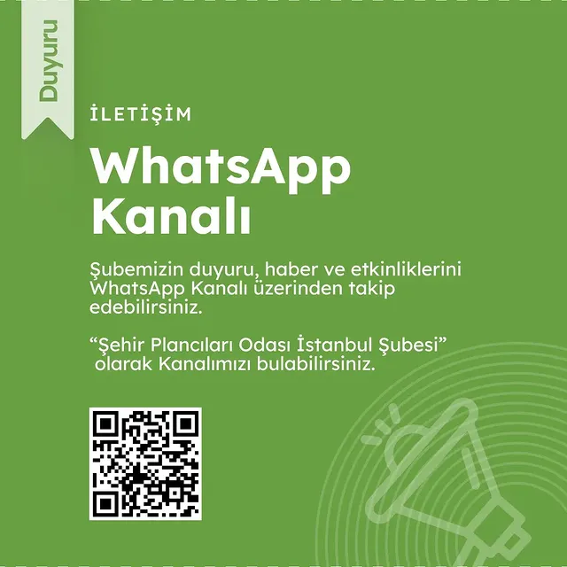 Şehir Plancıları Odası İstanbul Şubesi WhatsApp Kanalı