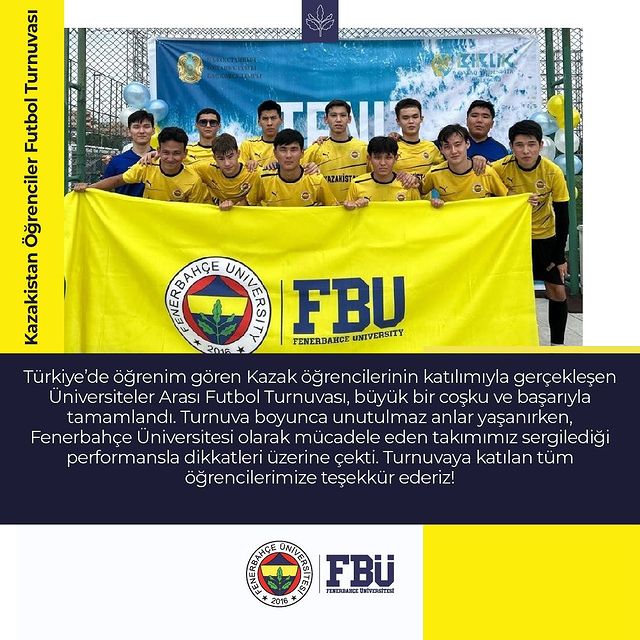 Fenerbahçe Üniversitesi Teşekkür Mesajı