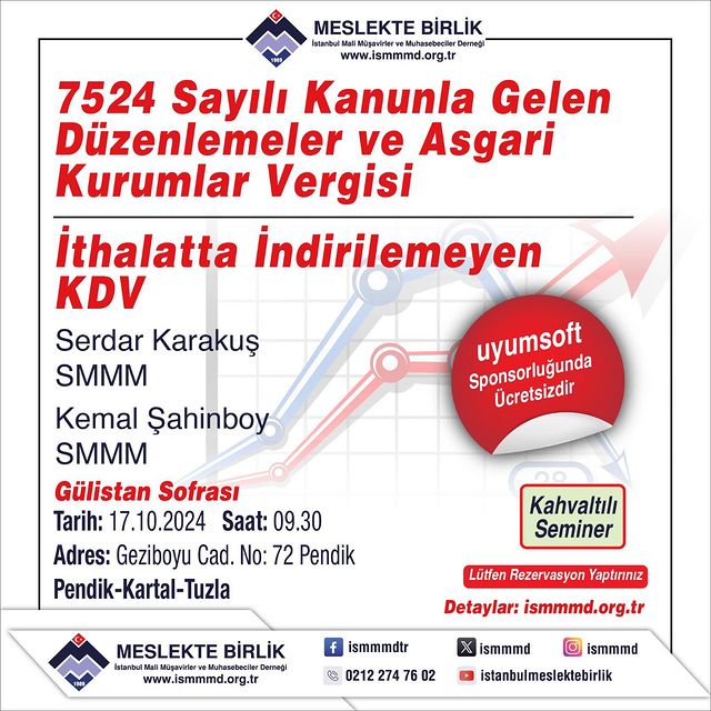 Seminer: İstanbul'da Yeni Vergi Düzenlemeleri ve Etkileri