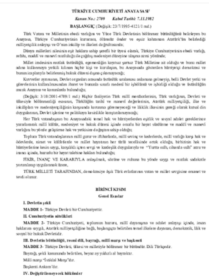 Türkiye Cumhuriyeti Anayasası ve AKP’nin Değişim Talepleri