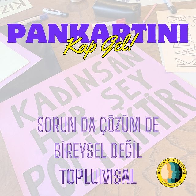 İstanbul Beykent Üniversitesi Sosyoloji Kulübü Kadın Cinayetlerine Karşı Etkinlik Düzenliyor