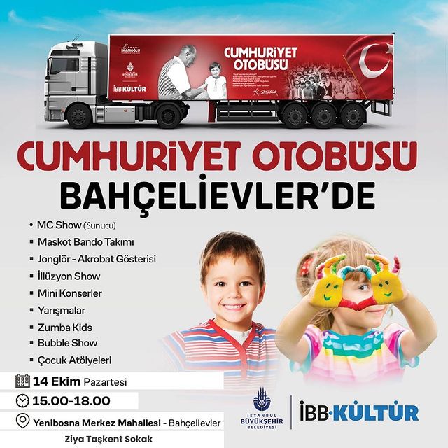 Bahçelievler'de Cumhuriyet Otobüsü ile Gezi Fırsatı