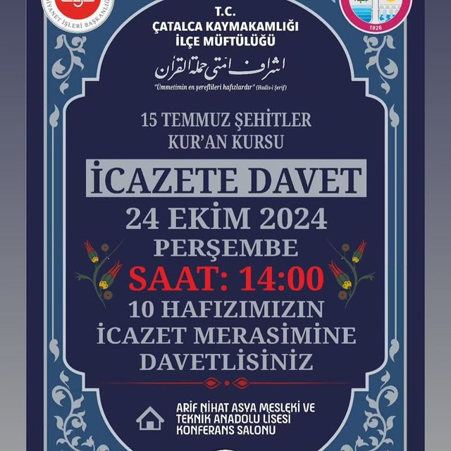 İcazet Merasimi İçin Halk Davet Edildi