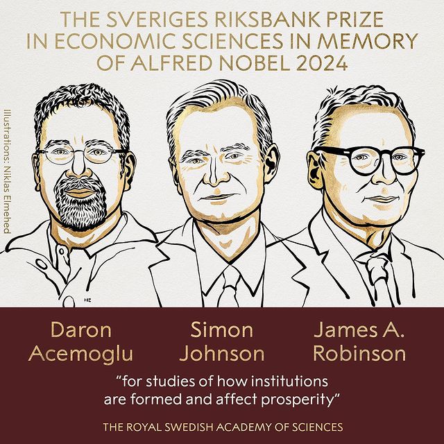 2024 Nobel Ekonomi Ödülü Daron Acemoğlu, Simon Johnson ve James Robinson'a verildi