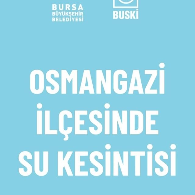 Osmangazi İlçesi'nde Su Kesintisi Uygulaması