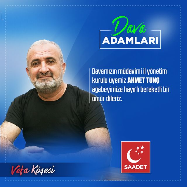 Parti Üyesi Ahmet Tunç Yeni Bir Döneme Adım Atıyor