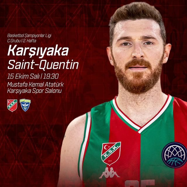 Karşıyaka, Basketbol Şampiyonlar Ligi C Grubu'nda Saint-Quentin Basket-Ball Takımı'nı Konuk Edecek