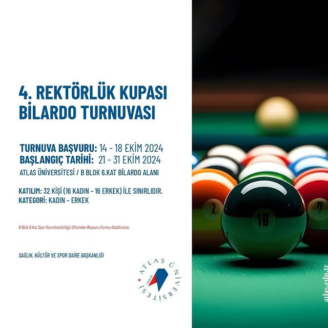 Üniversite Spor Faaliyetleri Kapsamında Bilardo Turnuvası Başlıyor