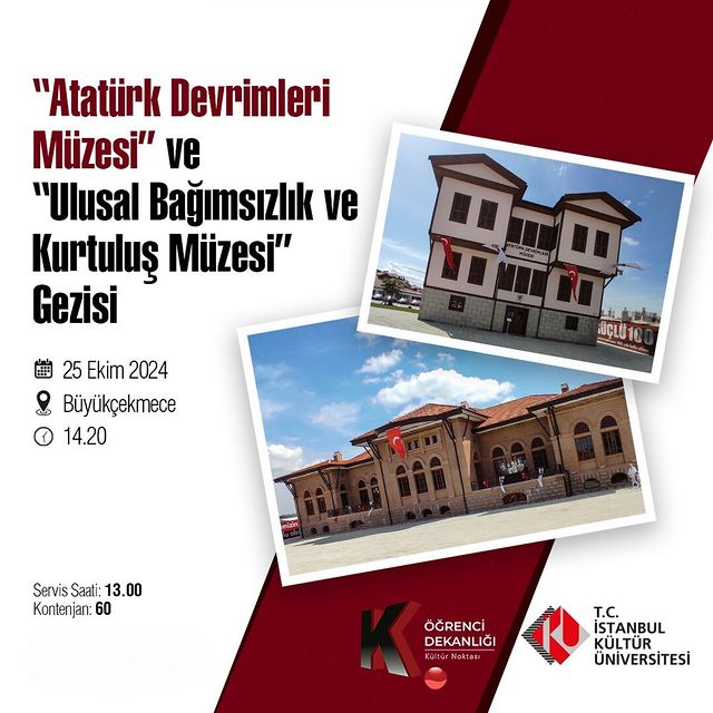 Atatürk Müzeleri Gezisi 25 Ekim'de Düzenlenecek