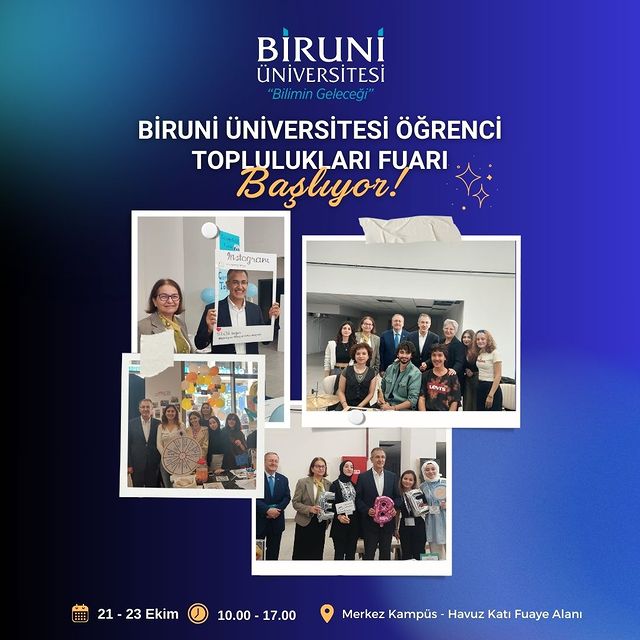 Biruni Üniversitesi Öğrenci Toplulukları Fuarı Düzenliyor