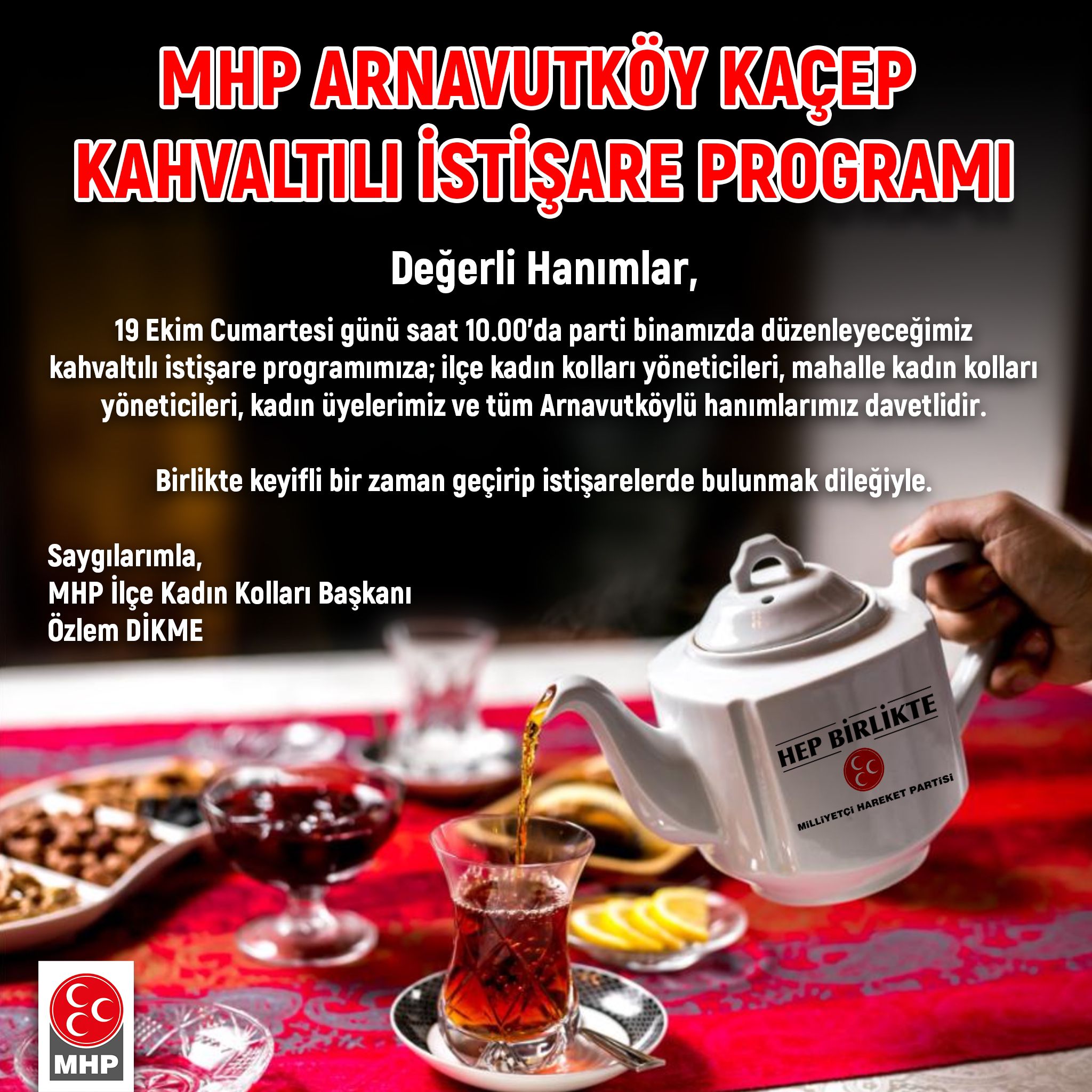 MHP Arnavutköy, Kahvaltılı İstişare Programı Düzenliyor