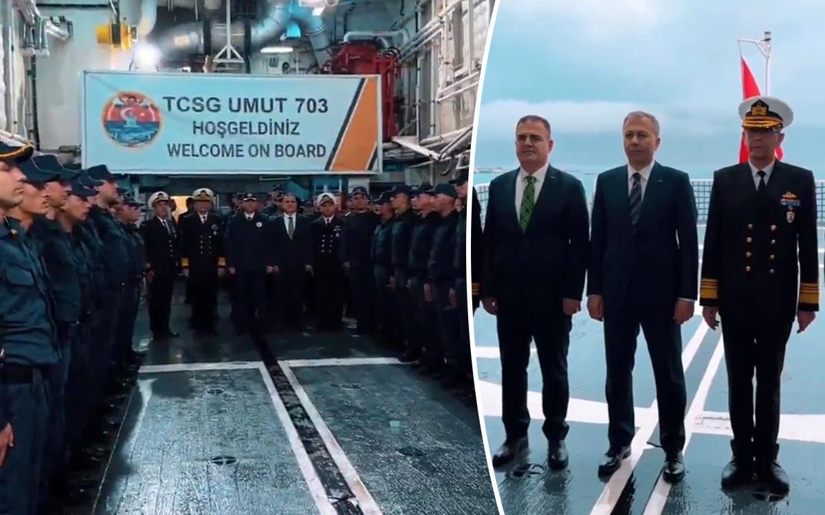 İçişleri Bakanı Yerlikaya TCSG Umut Gemisini Ziyaret Etti